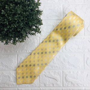 DONA DONA YELLOW POLKA DOTS SILK TIE